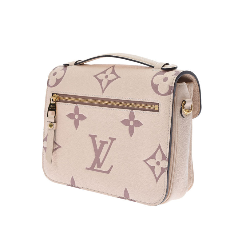 LOUIS VUITTON ルイヴィトン モノグラム アンプラント ポシェットメティスMM クレーム/ボワドローズ M45596 レディース レザー  2WAYバッグ Aランク 中古 銀蔵