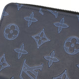 LOUIS VUITTON ルイヴィトン シャドウ ジッピーウォレットヴェルティカル ネイビー M80423 ユニセックス レザー 長財布 ABランク 中古 銀蔵