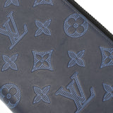 LOUIS VUITTON ルイヴィトン シャドウ ジッピーウォレットヴェルティカル ネイビー M80423 ユニセックス レザー 長財布 ABランク 中古 銀蔵