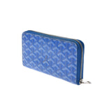 GOYARD ゴヤール マティニョン GM 青 ユニセックス PVC/カーフ 長財布 Bランク 中古 銀蔵