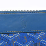 GOYARD ゴヤール マティニョン GM 青 ユニセックス PVC/カーフ 長財布 Bランク 中古 銀蔵