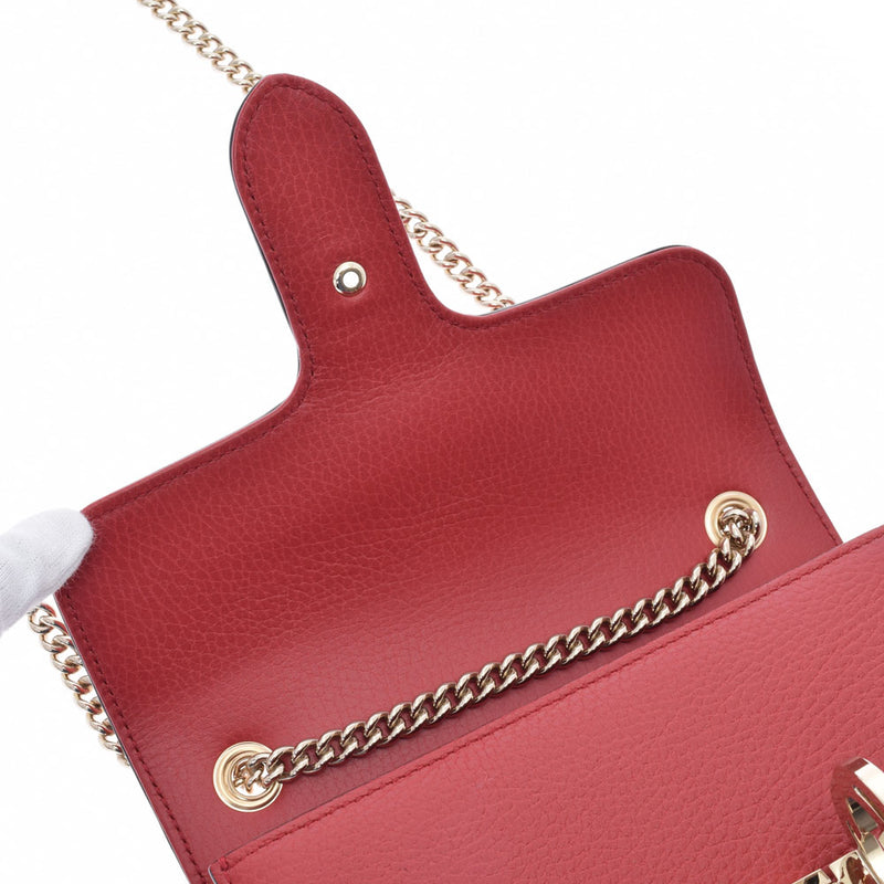 GUCCI グッチ インターロッキングG チェーンショルダーバッグ アウトレット 赤 510304 レディース レザー ショルダーバッグ 新同 中古 銀蔵