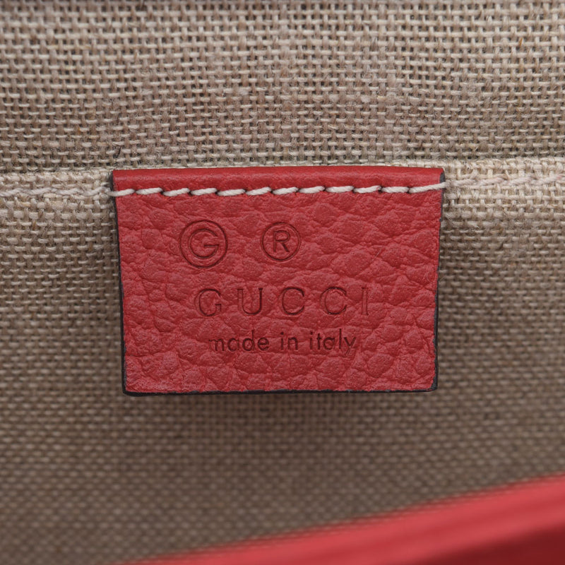 GUCCI グッチ インターロッキングG チェーンショルダーバッグ アウトレット 赤 510304 レディース レザー ショルダーバッグ 新同 中古 銀蔵