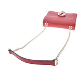 GUCCI グッチ インターロッキングG チェーンショルダーバッグ アウトレット 赤 510304 レディース レザー ショルダーバッグ 新同 中古 銀蔵