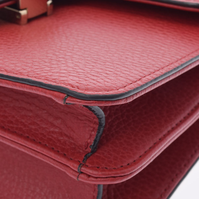 GUCCI グッチ インターロッキングG チェーンショルダーバッグ アウトレット 赤 510304 レディース レザー ショルダーバッグ 新同 中古 銀蔵