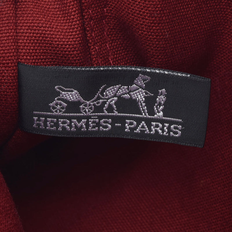 HERMES エルメス フールトゥ PM 赤 ユニセックス キャンバス トートバッグ ABランク 中古 銀蔵