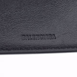 BALENCIAGA バレンシアガ CASH ミニウォレット クロコ型押し 黒 594312 ユニセックス 三つ折り財布 Aランク 中古 銀蔵