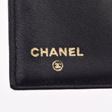 CHANEL シャネル ココマーク がま口財布 黒 ゴールド金具 レディース キャビアスキン 二つ折り財布 Aランク 中古 銀蔵