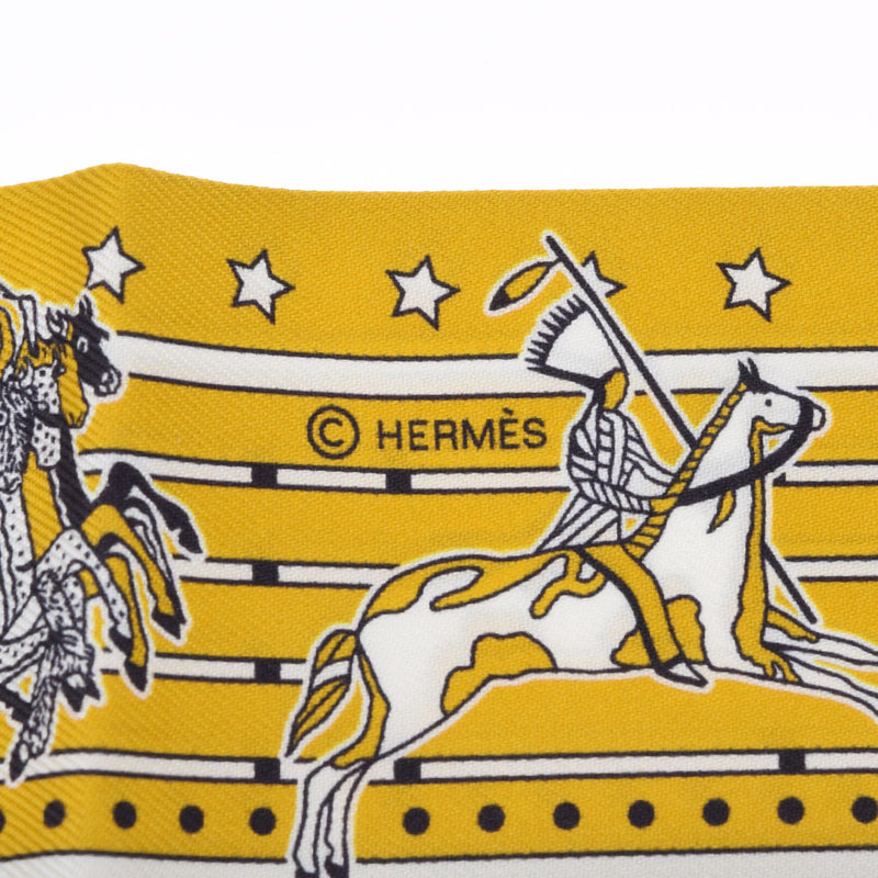 エルメスツイリー ブラック/イエロー系 レディース スカーフ HERMES ...