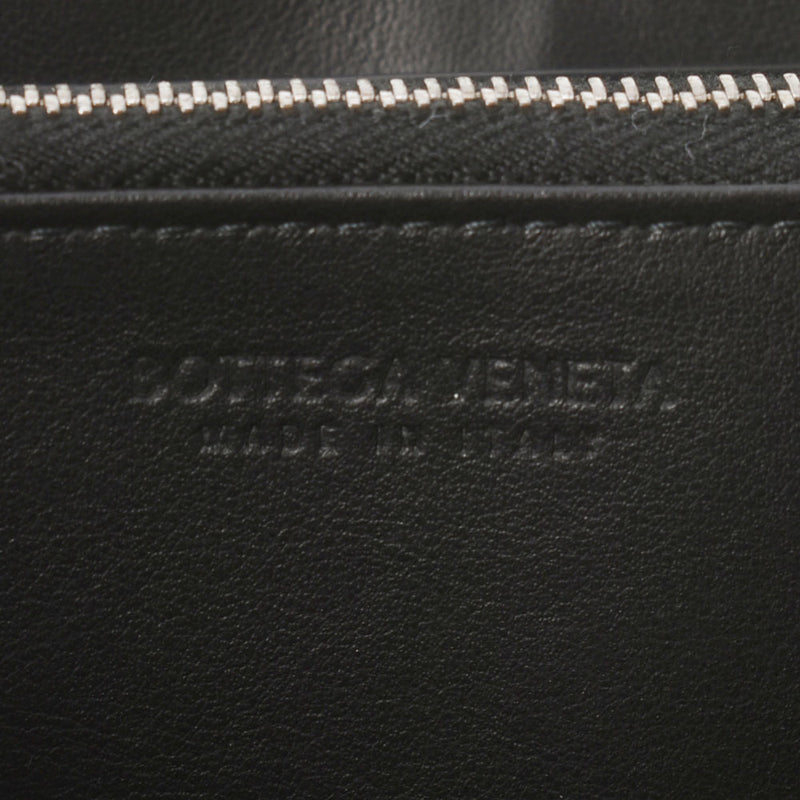 BOTTEGAVENETA ボッテガヴェネタ イントレチャート ラウンドファスナー 黒 ユニセックス ラバー 長財布 Aランク 中古 銀蔵