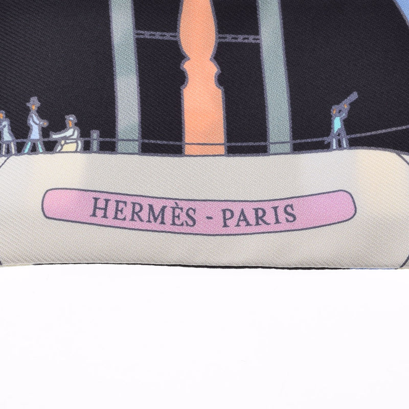 HERMES エルメス ツイリー 黒系 レディース シルク100％ スカーフ 新品 銀蔵
