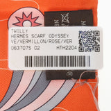 HERMES エルメス ツイリー HERMES SCARF ODYSSEY オレンジ系 レディース シルク100％ スカーフ 新品 銀蔵