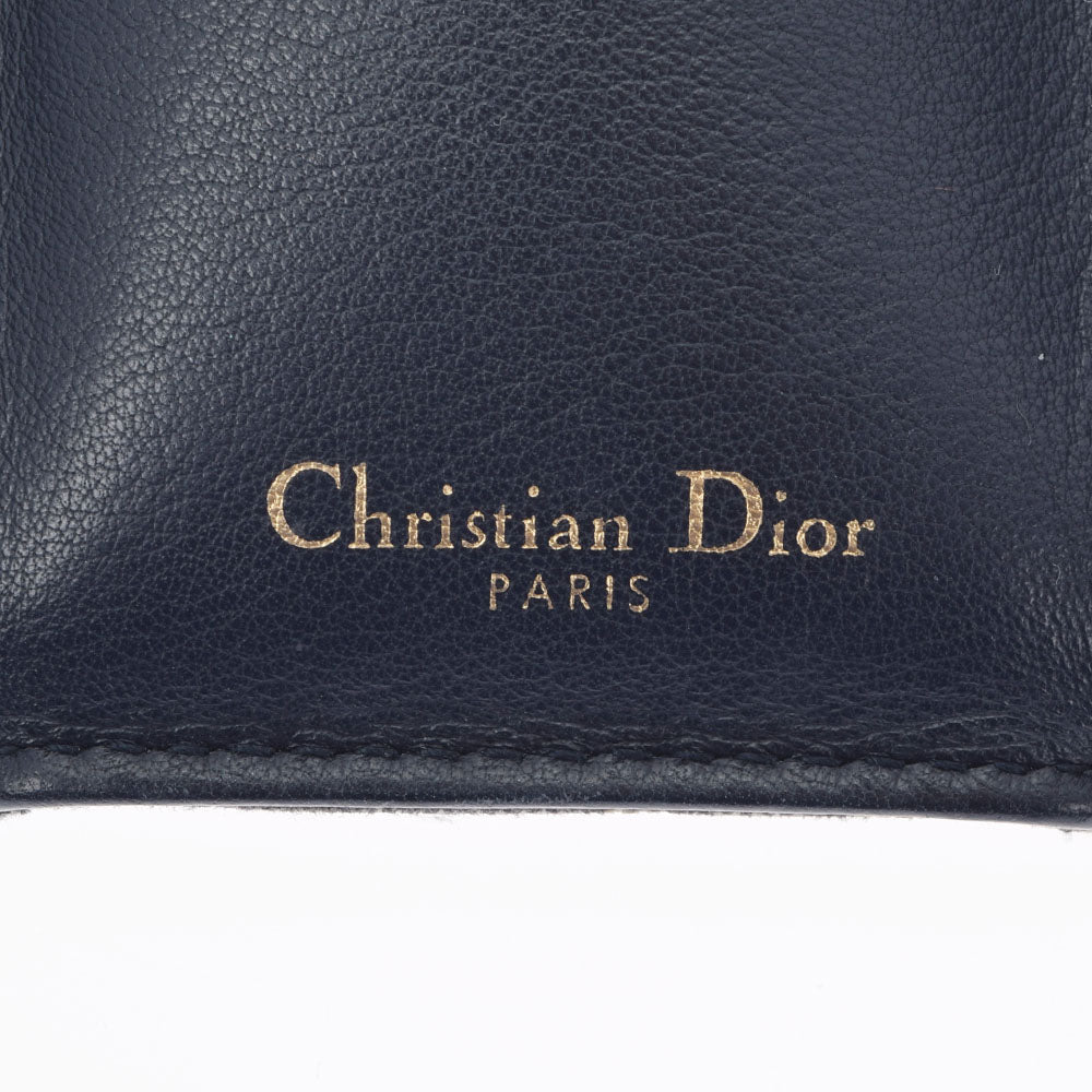 クリスチャンディオールサドル コンパクトウォレット ネイビー
