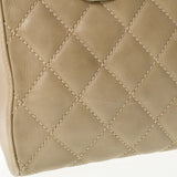 CHANEL シャネル マトラッセ ワイルドステッチ ベージュ レディース レザー ハンドバッグ Bランク 中古 銀蔵