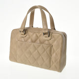 CHANEL シャネル マトラッセ ワイルドステッチ ベージュ レディース レザー ハンドバッグ Bランク 中古 銀蔵