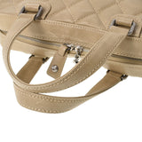 CHANEL シャネル マトラッセ ワイルドステッチ ベージュ レディース レザー ハンドバッグ Bランク 中古 銀蔵