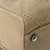 CHANEL シャネル マトラッセ ワイルドステッチ ベージュ レディース レザー ハンドバッグ Bランク 中古 銀蔵