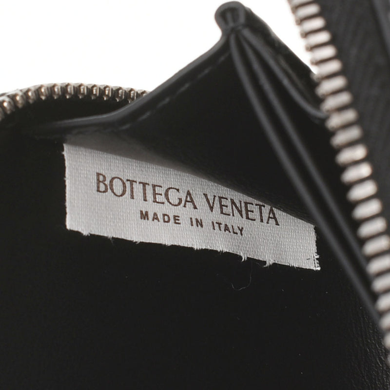 BOTTEGAVENETA ボッテガヴェネタ イントレチャート ファスナー付きコインパース 黒 600874 ユニセックス カーフ コインケース Aランク 中古 銀蔵