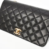 CHANEL シャネル マトラッセ チェーンショルダー 黒 ゴールド金具 レディース  ラムスキン ショルダーバッグ ABランク 中古 銀蔵