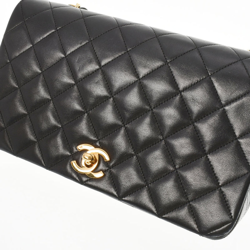 CHANEL シャネル マトラッセ チェーンショルダー 黒 ゴールド金具 レディース  ラムスキン ショルダーバッグ ABランク 中古 銀蔵