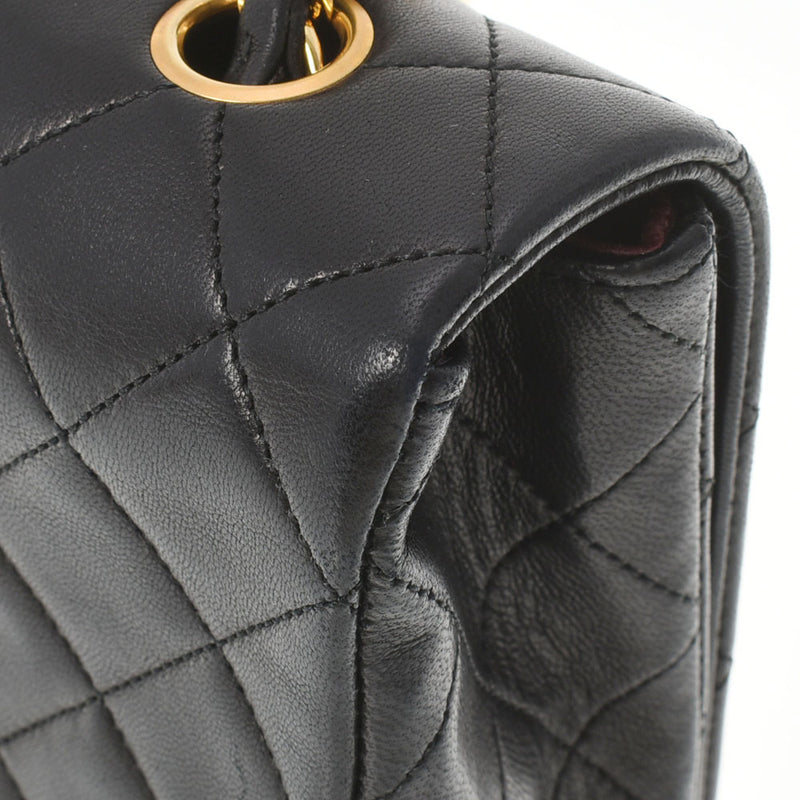 CHANEL シャネル マトラッセ チェーンショルダー 黒 ゴールド金具 レディース  ラムスキン ショルダーバッグ ABランク 中古 銀蔵