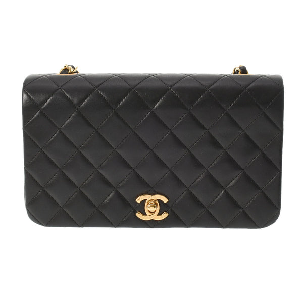 CHANEL シャネル マトラッセ チェーンショルダー 黒 ゴールド金具 レディース  ラムスキン ショルダーバッグ ABランク 中古 銀蔵