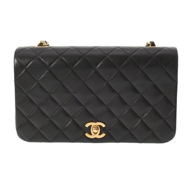 CHANEL シャネル マトラッセ チェーンショルダー 黒 ゴールド金具 レディース  ラムスキン ショルダーバッグ ABランク 中古 銀蔵