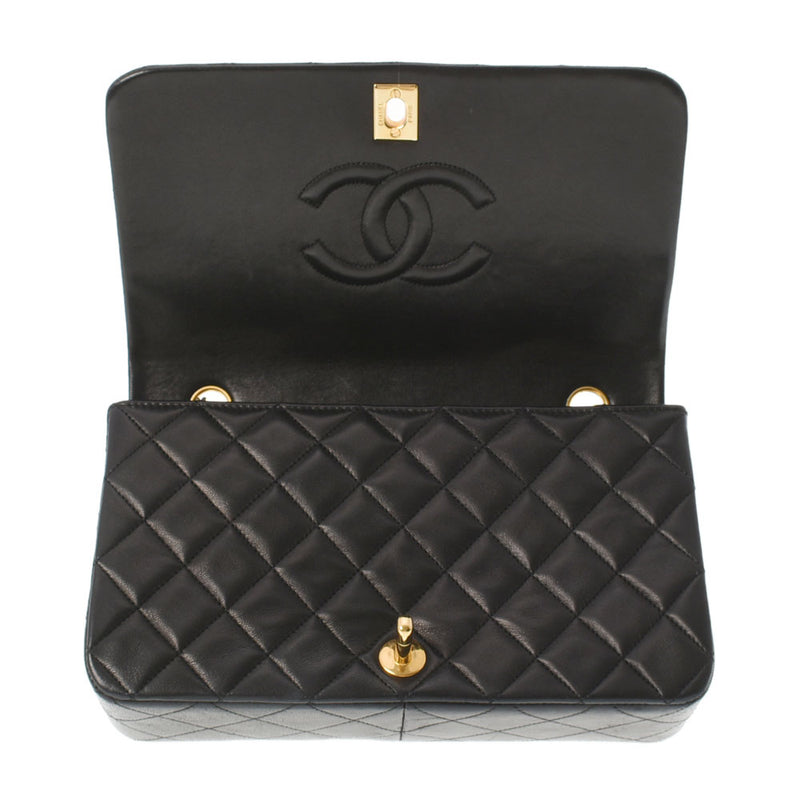 CHANEL シャネル マトラッセ チェーンショルダー 黒 ゴールド金具 レディース  ラムスキン ショルダーバッグ ABランク 中古 銀蔵