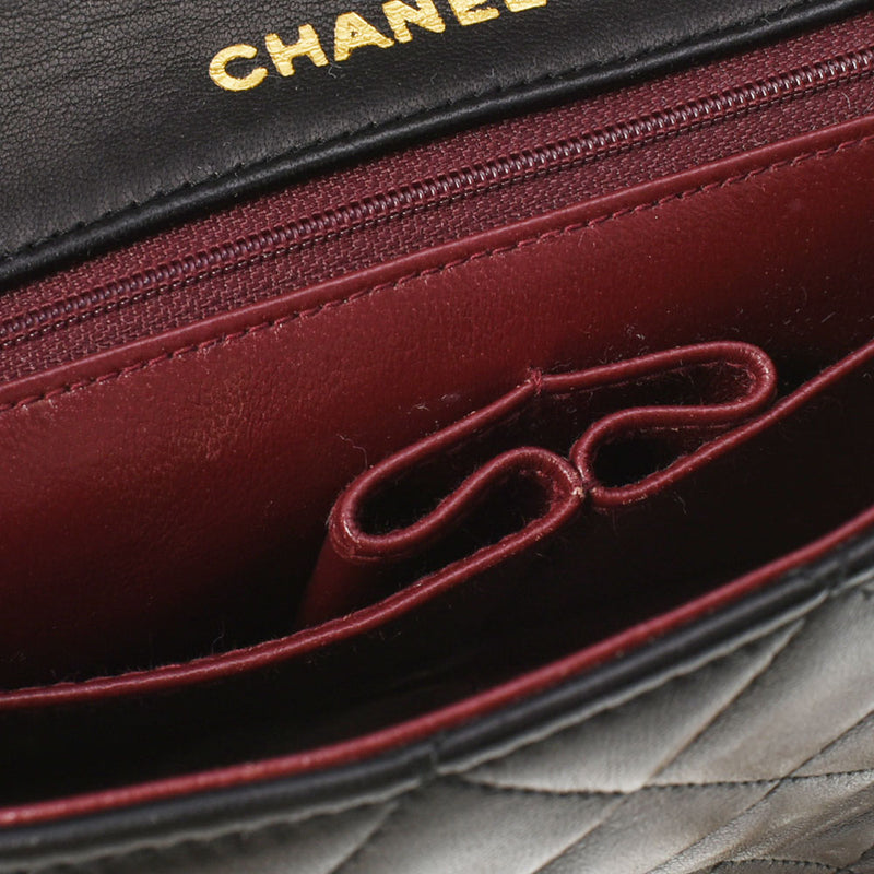 CHANEL シャネル マトラッセ チェーンショルダー 黒 ゴールド金具 レディース  ラムスキン ショルダーバッグ ABランク 中古 銀蔵