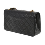 CHANEL シャネル マトラッセ チェーンショルダー 黒 ゴールド金具 レディース  ラムスキン ショルダーバッグ ABランク 中古 銀蔵
