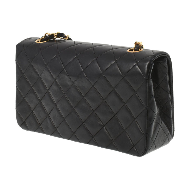 CHANEL シャネル マトラッセ チェーンショルダー 黒 ゴールド金具 レディース  ラムスキン ショルダーバッグ ABランク 中古 銀蔵