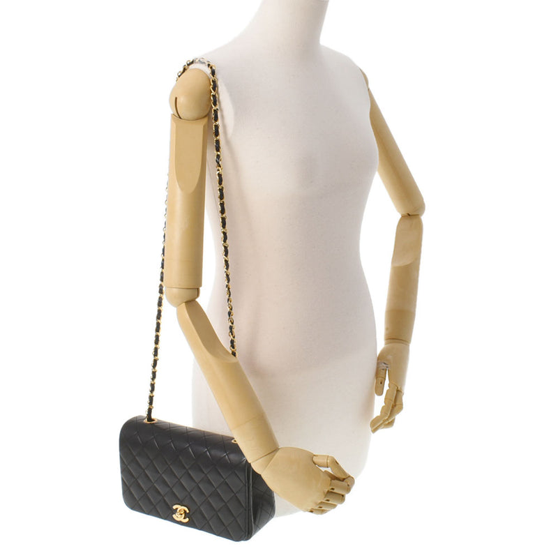CHANEL シャネル マトラッセ チェーンショルダー 黒 ゴールド金具 レディース  ラムスキン ショルダーバッグ ABランク 中古 銀蔵