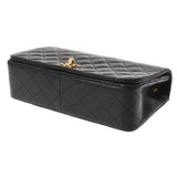 CHANEL シャネル マトラッセ チェーンショルダー 黒 ゴールド金具 レディース  ラムスキン ショルダーバッグ ABランク 中古 銀蔵