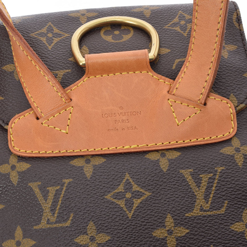 LOUIS VUITTON ルイヴィトン モノグラム モンスリ MM ブラウン M51136 ユニセックス モノグラムキャンバス リュック・デイパック Bランク 中古 銀蔵