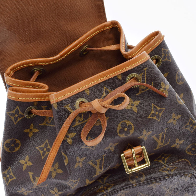 LOUIS VUITTON ルイヴィトン モノグラム モンスリ MM ブラウン M51136 ユニセックス モノグラムキャンバス リュック・デイパック Bランク 中古 銀蔵