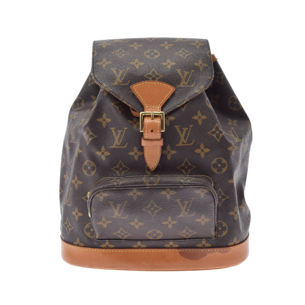 LOUIS VUITTON ルイヴィトン モノグラム モンスリ MM ブラウン M51136 ユニセックス モノグラムキャンバス リュック・デイパック Bランク 中古 銀蔵