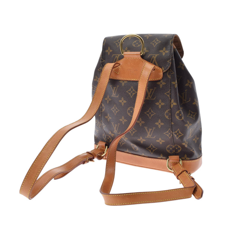 LOUIS VUITTON ルイヴィトン モノグラム モンスリ MM ブラウン M51136 ユニセックス モノグラムキャンバス リュック・デイパック Bランク 中古 銀蔵