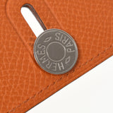 HERMES エルメス ディアボロ オレンジ シルバー金具 □L刻印(2008年頃) レディース ヴォーエプソン カードケース ABランク 中古 銀蔵