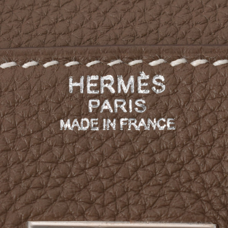 HERMES エルメス バーキン30 エトゥープ シルバー金具 T刻印(2015年頃) レディース トゴ ハンドバッグ 未使用 銀蔵