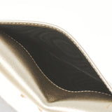 SAINT LAURENT サンローラン モノグラムスモール エンベロープウォレット ゴールド レディース メタリックカーフ 二つ折り財布 新同 中古 銀蔵