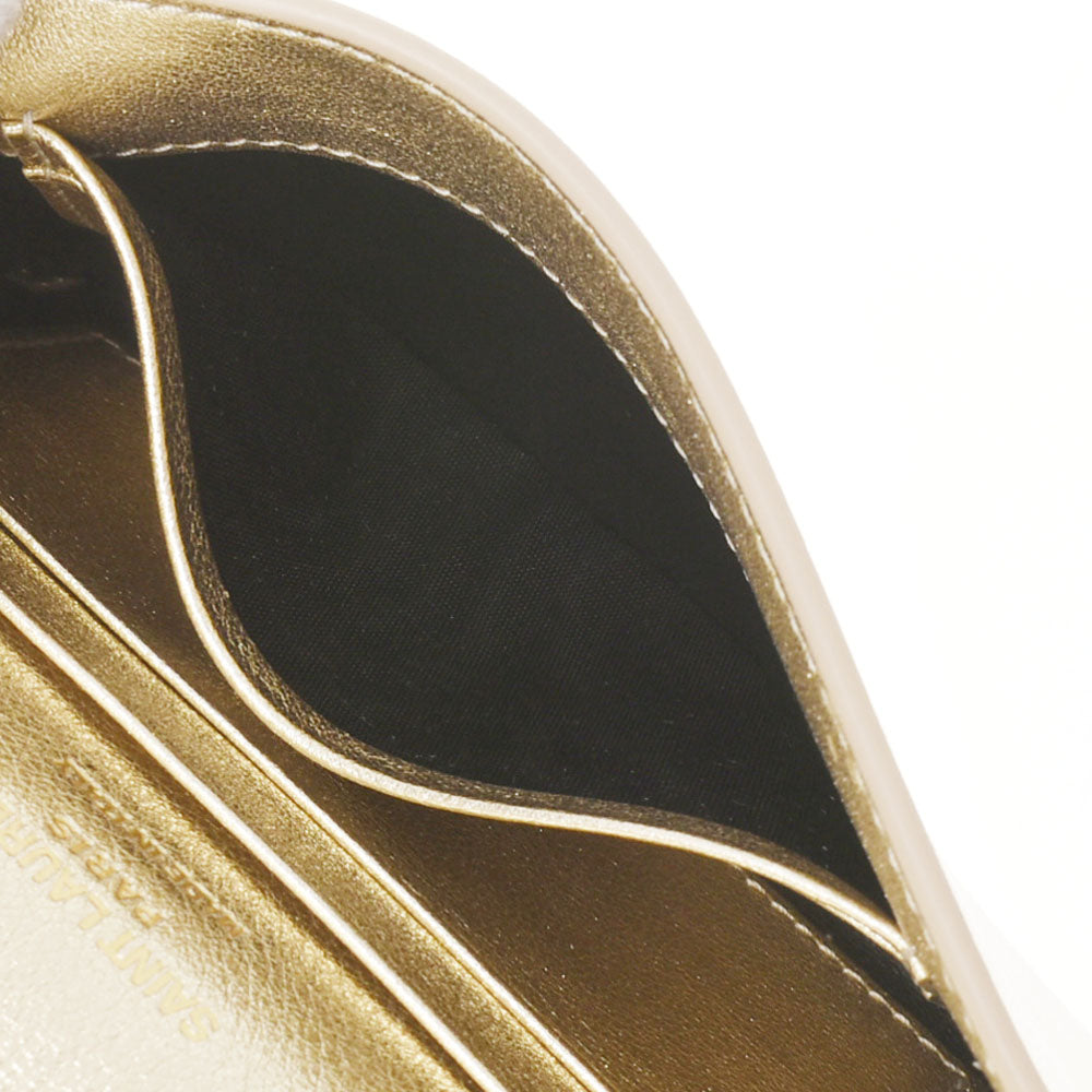 サンローランモノグラムスモール エンベロープウォレット ゴールド