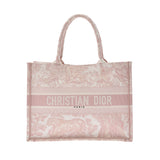 CHRISTIAN DIOR クリスチャンディオール ブックトートバッグ ミディアム ピンク M1296ZTDT レディース キャンバス ハンドバッグ Aランク 中古 銀蔵