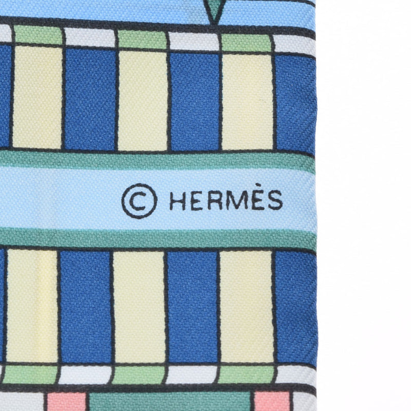 HERMES エルメス ツイリー  VOLTES ET PIROUETTES 青系 レディース シルク100％ スカーフ 新品 銀蔵