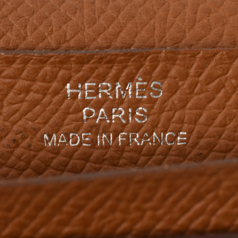 HERMES エルメス ベアンスフレ  ゴールド シルバー金具 A刻印(2017年頃) レディース ヴォーエプソン 長財布 Bランク 中古 銀蔵