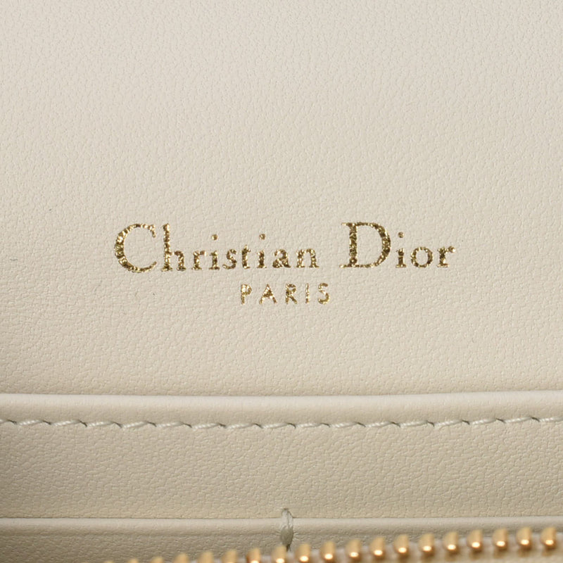 CHRISTIAN DIOR クリスチャンディオール レディディオール  チェーンポーチ 白 S09370NMJ レディース ラムスキン ショルダーバッグ 未使用 銀蔵