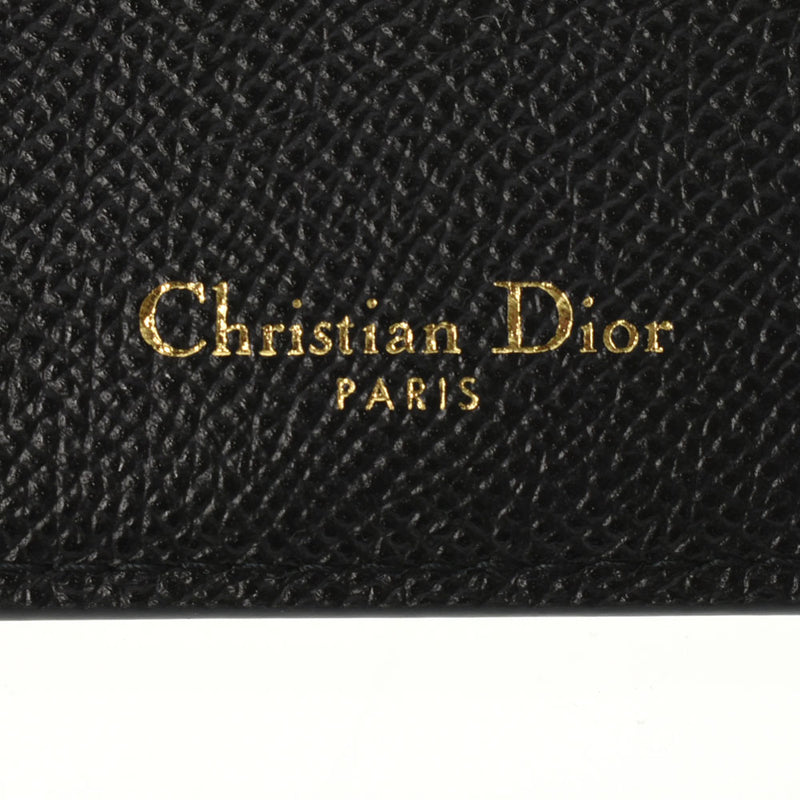 CHRISTIAN DIOR クリスチャンディオール 30モンテーニュ カードホルダー ブラック ユニセックス カーフ カードケース 未使用 銀蔵