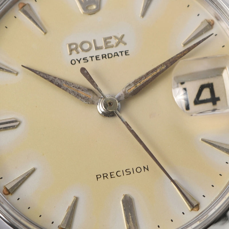 ROLEX ロレックス オイスターデイト プレシジョン 6694 ボーイズ SS 腕時計 手巻き シルバー文字盤 ABランク 中古 銀蔵