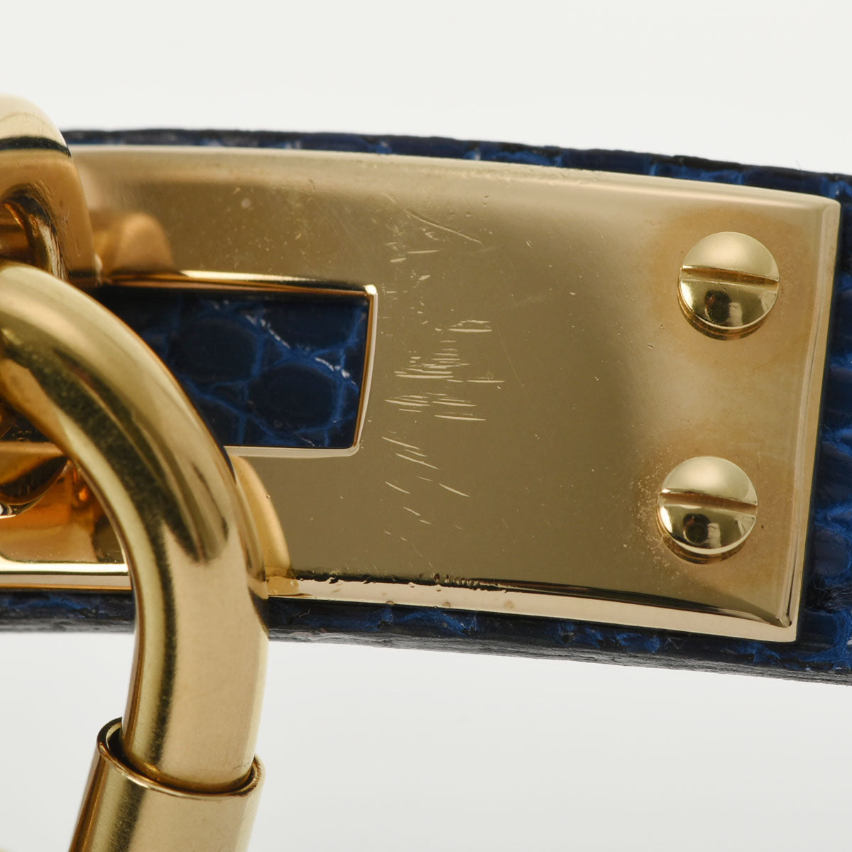 HERMES エルメス ケリーウォッチ 〇Y刻印(1995年頃) レディース GP/革(リザード) 腕時計 クオーツ シャンパン文字盤 Aランク 中古  人気・おすすめ｜使いやすい・旅行におすすめ 品質保証 全国発送 正規品・日本国内発送・安心保証付き