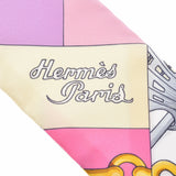 HERMES エルメス ツイリー CLIQUETIS ブトンドール/モーヴ レディース シルク100％ スカーフ 新品 銀蔵