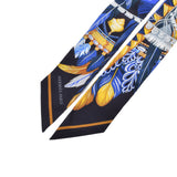 HERMES エルメス ツイリー  ブルー系 レディース シルク100％ スカーフ Aランク 中古 銀蔵